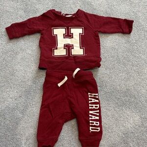 Harvard Baby Outfit Set in Burgundy